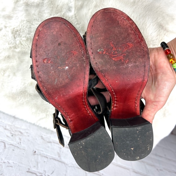 🚫SOLD! ••|•FREEBIRD🦅BY STEVEN•| 'ZEUS' Leather Gladiator Cage Sandal/Bootie - Picture 13 of 16